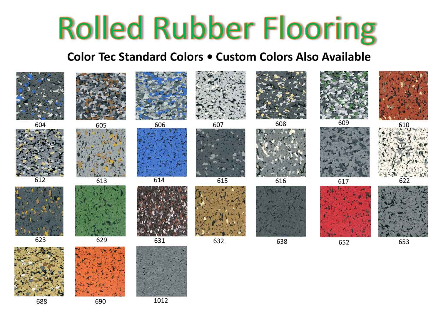 Color Tec And High Color Rolled Rubber Flooring Nationwide Shipping Free Quotes