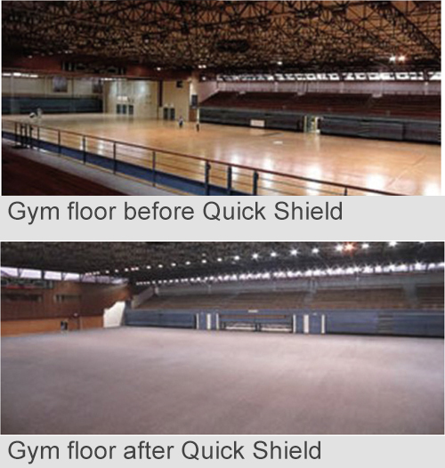 Quick Shield for Gym Floors, Before & After Snapshots | Allied Products, LLC